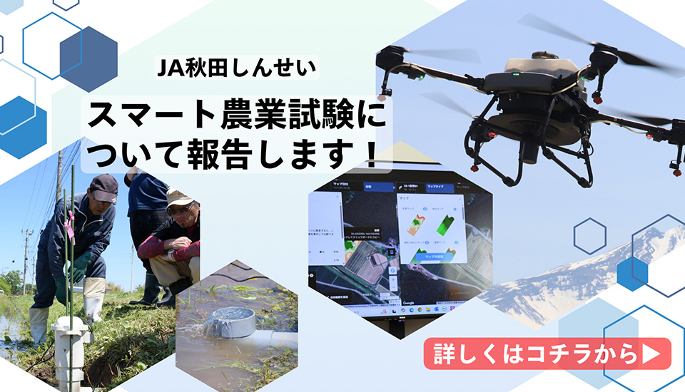ＪＡ秋田しんせいスマート農業試験について報告します！